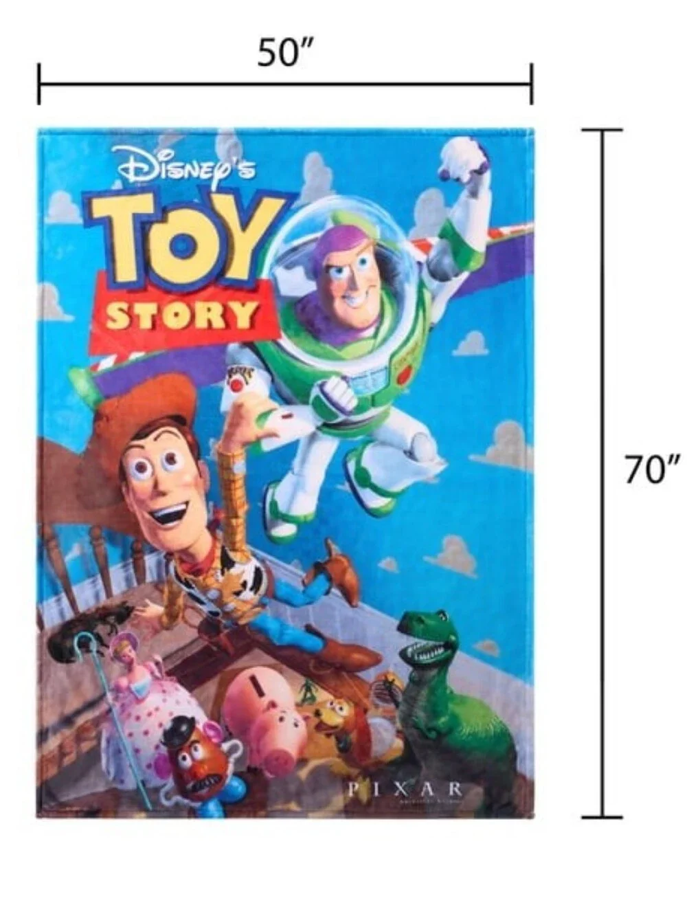 NIB Disney Classic TOY STORY VHS Boxed Silk Touch Throw, 50